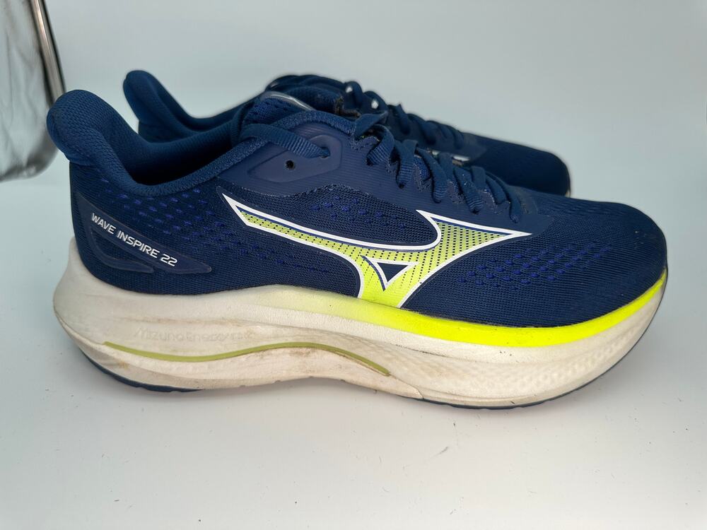 Mizuno Wave Inspire 22 J1GC264501 Athletic Sneaker Men's 9 Blue Mesh Gym Running